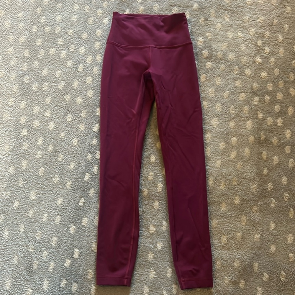Lululemon Wunder Train High Rise Tight 25”, Deep Luxe  Leggings, size 2
